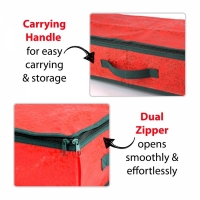 Geanta de depozitare accesorii de Craciun, 82 x 34 x 13 cm, rosu, Bright&Homely BH154